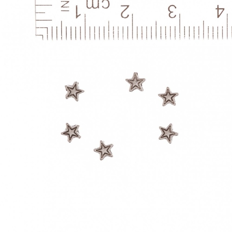 Star Bead Insert Finding, diameter 1mm 0.5cm, 20g Pack +/-200pcs