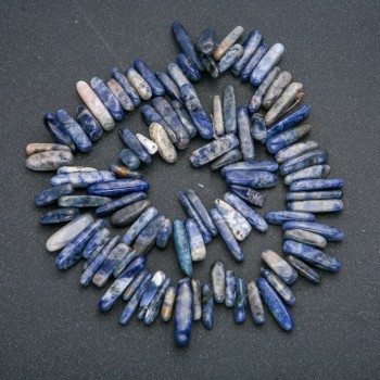 Sodalite Bead Thread, Needle-Shaped Chunk, 20x6mm, length 41cm