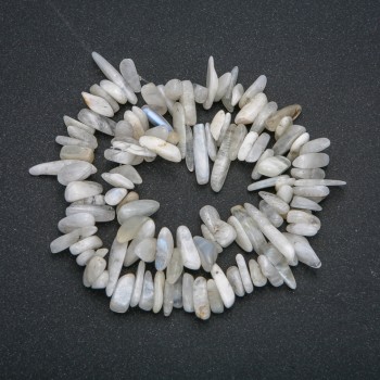 Adularia Chip Bead Necklace Thread "Needle", diameter 18×5 mm, length 41 cm +