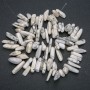 Howlite Bead Thread, chip shaped needle, diameter 20x8mm, length 40cm +