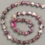 Beads on a thread natural stone Tourmaline faceted rhombus d 8×8 mm, length 39 cm ± (bead insert 3×3 mm)