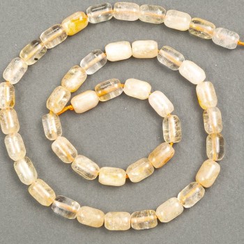 Citrine Beads, Barrel-Shaped, 6x9 mm, 39 cm length, natural stone