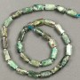 Seraphinite Beads on Thread, faceted 11x7 mm, length 38 cm +/- (with beads 3x2)