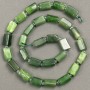 Jadeite Beads on Thread Natural Jadeite Beads, Bevel Cut d 12–10×7mm, length 40cm± (with 3×2mm seed beads)