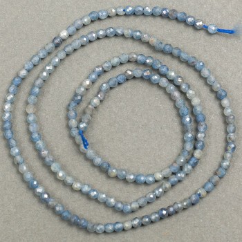 Natural Labradorite Faceted Beads on Thread, 2mm ± diameter, 41cm ± length