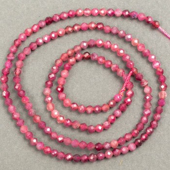 Natural Turquoise? Wait: Turmaline - Turmaline faceted beads on a thread, diameter 2mm±, length 40cm ±