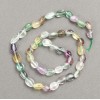 Natural Fluorite Beads on Thread, Sea-Galvanized? Wait, just translate: Fluorite Beads on Thread, 40 cm Length, 7–12×6–7 mm