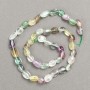 Natural Fluorite Beads on Thread, Sea-Galvanized? Wait, just translate: Fluorite Beads on Thread, 40 cm Length, 7–12×6–7 mm