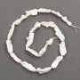 Baroque Pearls with Petroline Hue on Thread d 7-9×10-23mm +-, length 38cm+