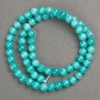 Beads on Thread Amazonite imitation acrylic, smooth ball, diameter 6mm±, length 39cm±