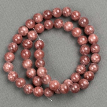 Acrylic Beads "Celestite" (single) on thread Smooth round bead, diameter 8.5mm ±, length 40cm ±