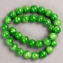 Acrylic Chrysoprase Beads (single) on a thread, smooth round beads, diameter 12.5 mm±, length 40 cm