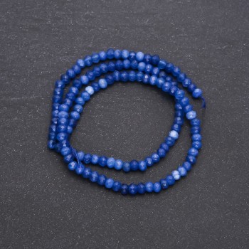Lapis Lazuli Beads (Single) Faceted Rondelle, 4x3 mm, Thread Length 38 cm