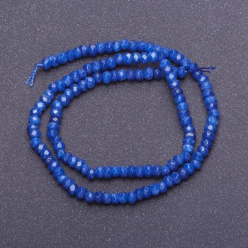 Lapis Lazuli Beads (each) Light Blue Faceted Rondelle, 4x3mm, 38cm chain