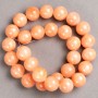 Threaded Beads Celestite (artificial acrylic) smooth ball, diameter 14 mm +-, length 39 cm