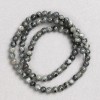 Larvikite Beads natural stone smooth sphere, diameter 4.5mm ±, length 38cm ± on thread