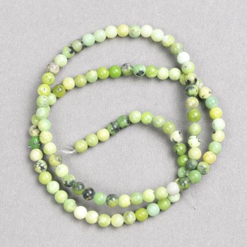 Australian Jadeite Beads on Thread Smooth Round 4mm Diameter, 38cm+ Length