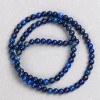 Lapis Lazuli Beads on Thread, Smooth Round 4mm, 38cm+ length