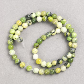 Australian Jadeite Beads onThread Smooth Round 6mm Diameter, 38cm+ Length