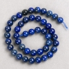 Lapis Lazuli Beads on Thread, Smooth Round Bead, 8mm Diameter, 38cm+ Length