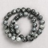 Larvikite Beads natural stone smooth sphere, diameter 10.5mm ±, length 38cm+