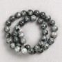 Larvikite Beads natural stone smooth sphere, diameter 10.5mm ±, length 38cm+