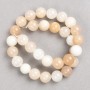 Selenite Beads on Thread Smooth Ball, 12mm ± diameter, 38cm ± length