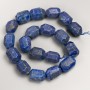 Lapis Lazuli Beads on Thread, Faceted Raw Nuggets, 15×20 mm ±, Length 39 cm ±