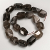 Beads on Thread Smoky Topaz, faceted natural nuggets, diameter 15×20mm, length 39cm