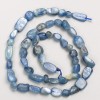 Kyanite Beads on a Thread, Tumbled, d 8×11–6×7 mm +/-, length 40 cm +