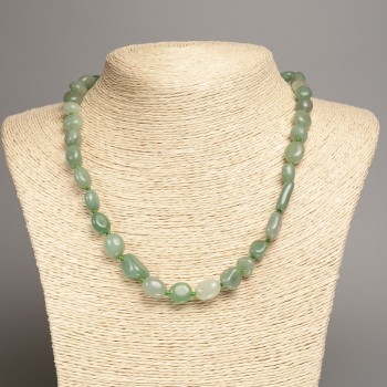 Jade Beads (Carved) Necklace, diameter 5x8-10mm, length 50cm