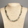 Seraphinite Beads Faceted, 5×8-10 mm, Length 50 cm