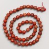 Red Jasper Beads, faceted round 6mm on thread, length 38cm+