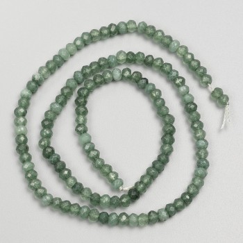  Jade Beads (Artificial) Faceted Rondelle on Thread, 4x3mm, 38cm+