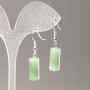 Earrings Jade Cylinder, 17.5×8 mm +