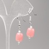 Earrings Rhodonite Barilo, diameter 11×9 mm +