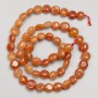 Carnelian Beads faceted on thread, diameter 8x8mm, length 38cm