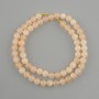 Citrine Beads, smooth round beads on thread, 6mm diameter ±, length 38cm ±