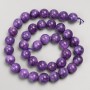 Sugilite Stone Beads Smooth Ball on String, 10mm ± Diameter, 38cm ± Length