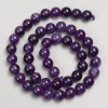 Sugilite Beads round smooth balls on thread, diameter 8mm±, length 38in±