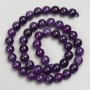 Sugilite Beads round smooth balls on thread, diameter 8mm±, length 38in±