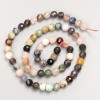 Natural Stone Beads Assorted - Faceted Round 6 mm on Thread, Length 39 cm ±