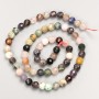Natural Stone Beads Assorted - Faceted Round 6 mm on Thread, Length 39 cm ±