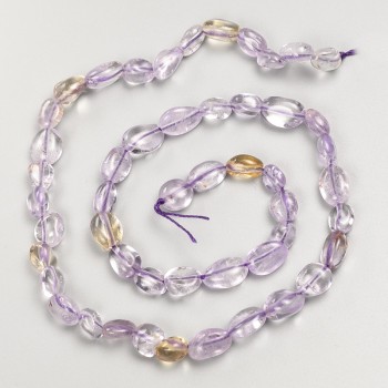 Amethyst Beads - Faceted natural gemstone on thread, 7×9 mm, length 40 cm