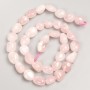 Natural Stone Beads Pink Quartz Beaded on a Thread, 8x11mm ±, Thread Length 40cm ±