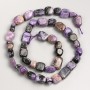 Charoite Beads, natural stone, faceted, on thread, diameter 9x11mm ±, length 40cm ±