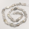 Natural Labrodorite Beads Galalting on Thread, 7×10 mm diameter, ~ 40 cm length