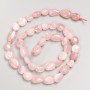 Natural Stone Beads Pink Quartz faceted on thread, diameter 10×12mm±, length 40cm±