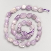 Natural Amethyst Beads on Thread, faceted, 9–10 mm diameter, 39 cm length