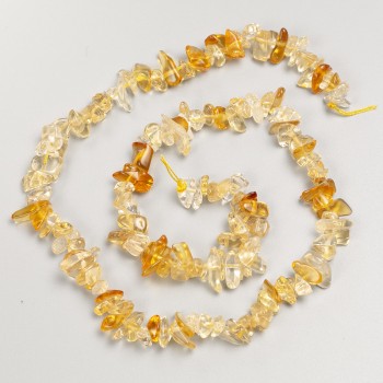 Citrine Beads Chip on Thread, 5-7×4 mm, diam. 41 cm